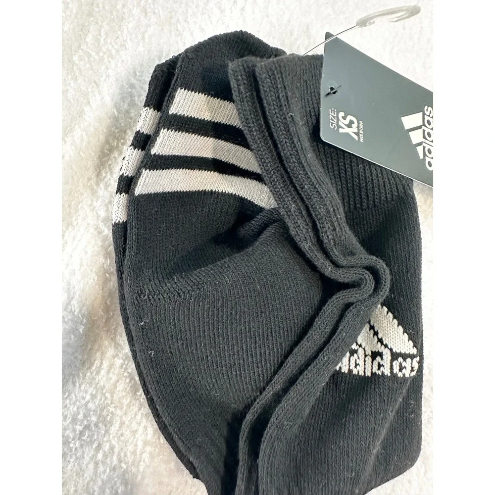 Adidas Soccer OTC Socks Black White Badge of Sport Stripe CM4728A XS New - Picture 2 of 3